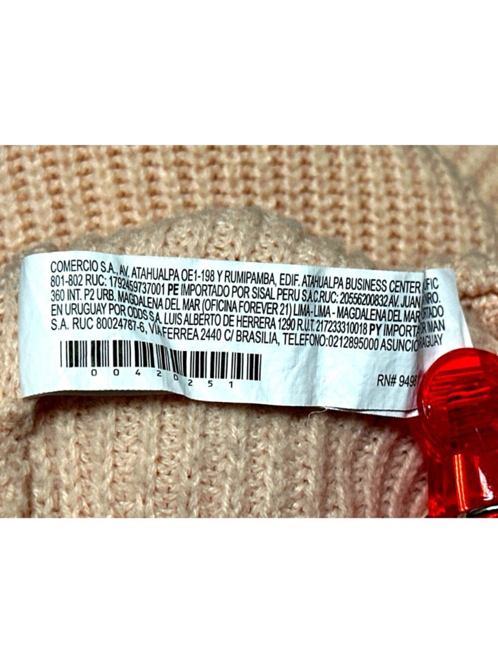 Forever 21 Size Small Light Pink Hoodie Waffle Knit Texture Cozy Lounge Day Vibe - Picture 9 of 12